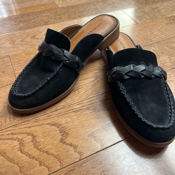 Lucky Brand Black Suede Women’s Slip On Loafers size 6 - Picture 2 of 5